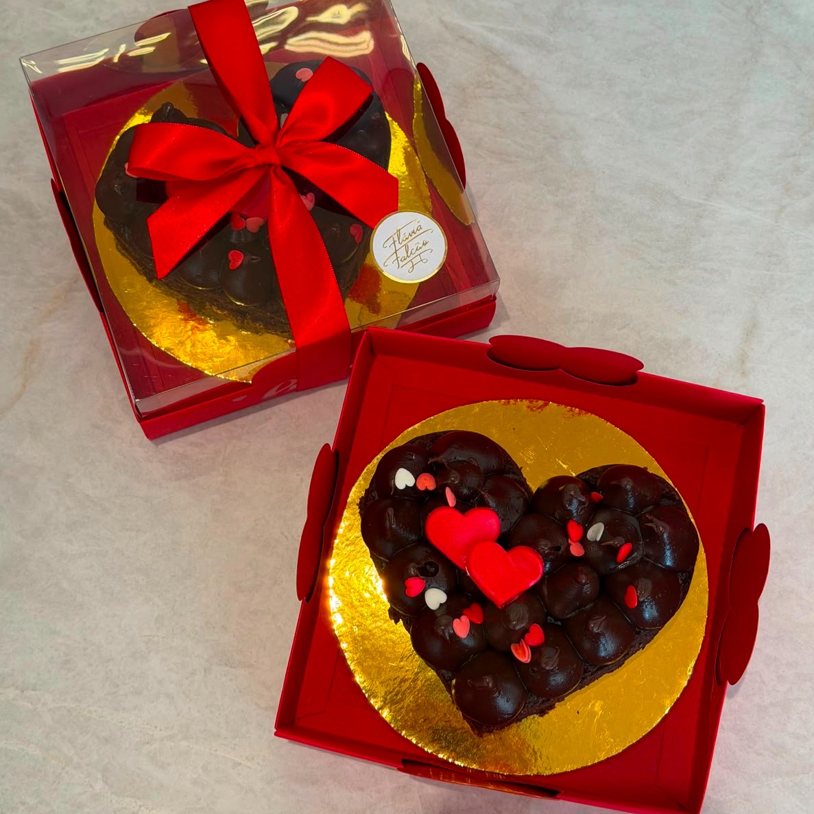 Coração de brownie 350g