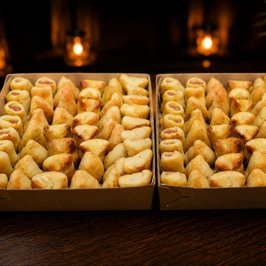 100 Mini Salgados Assados
