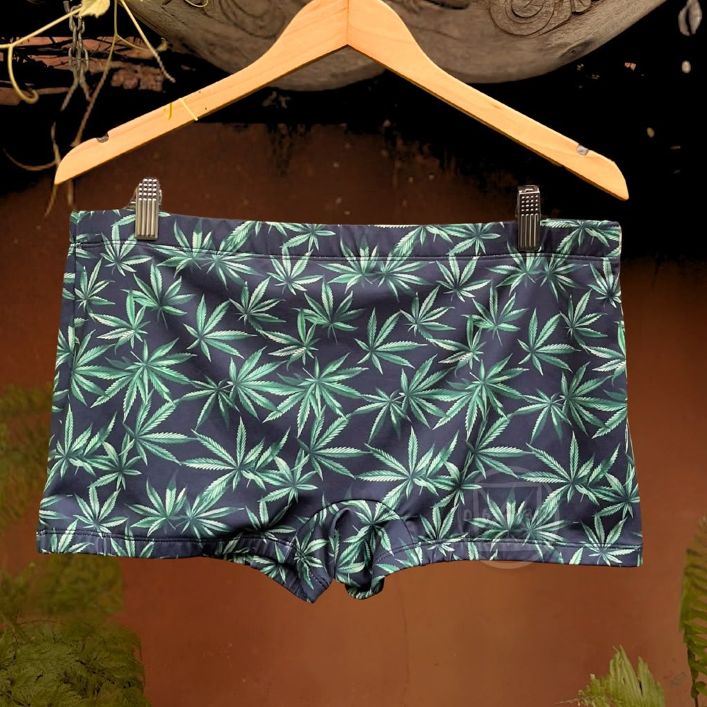 SUNGA BOXER CANABIS PRETO G2 - 1 UNID.
