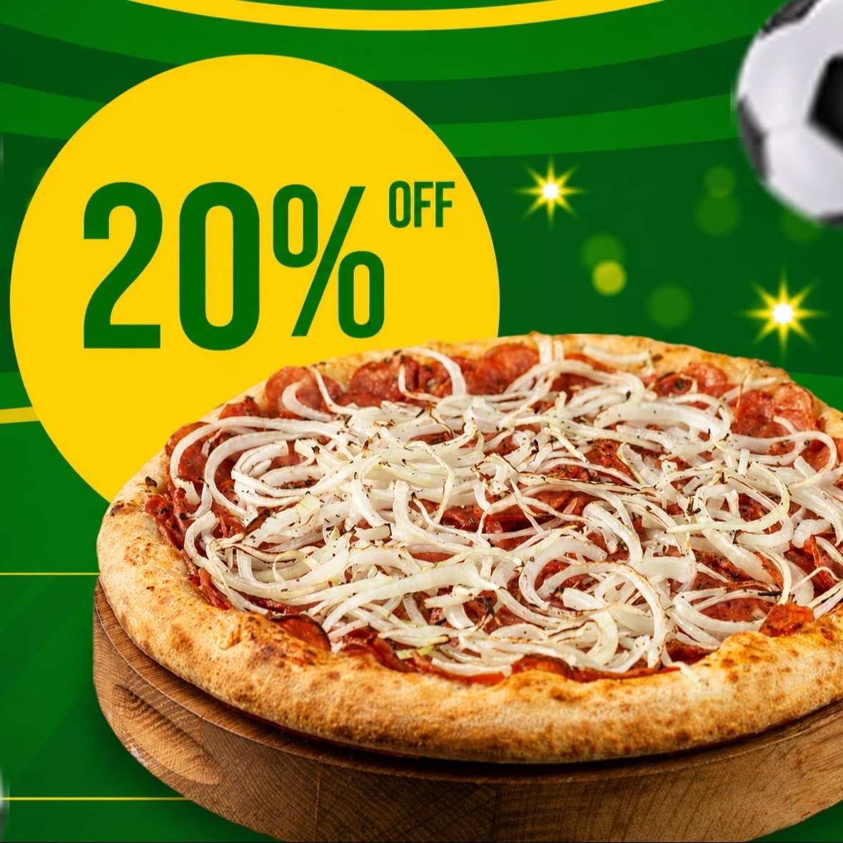 Pizzas 40cm (8 fatias) com 20%OFF - COPA