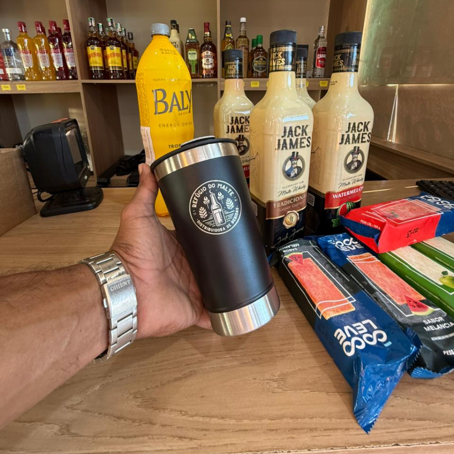 Combo Jack James + Baly 2l + 5 Gelos Sabor + Copo Térmico Refúgio