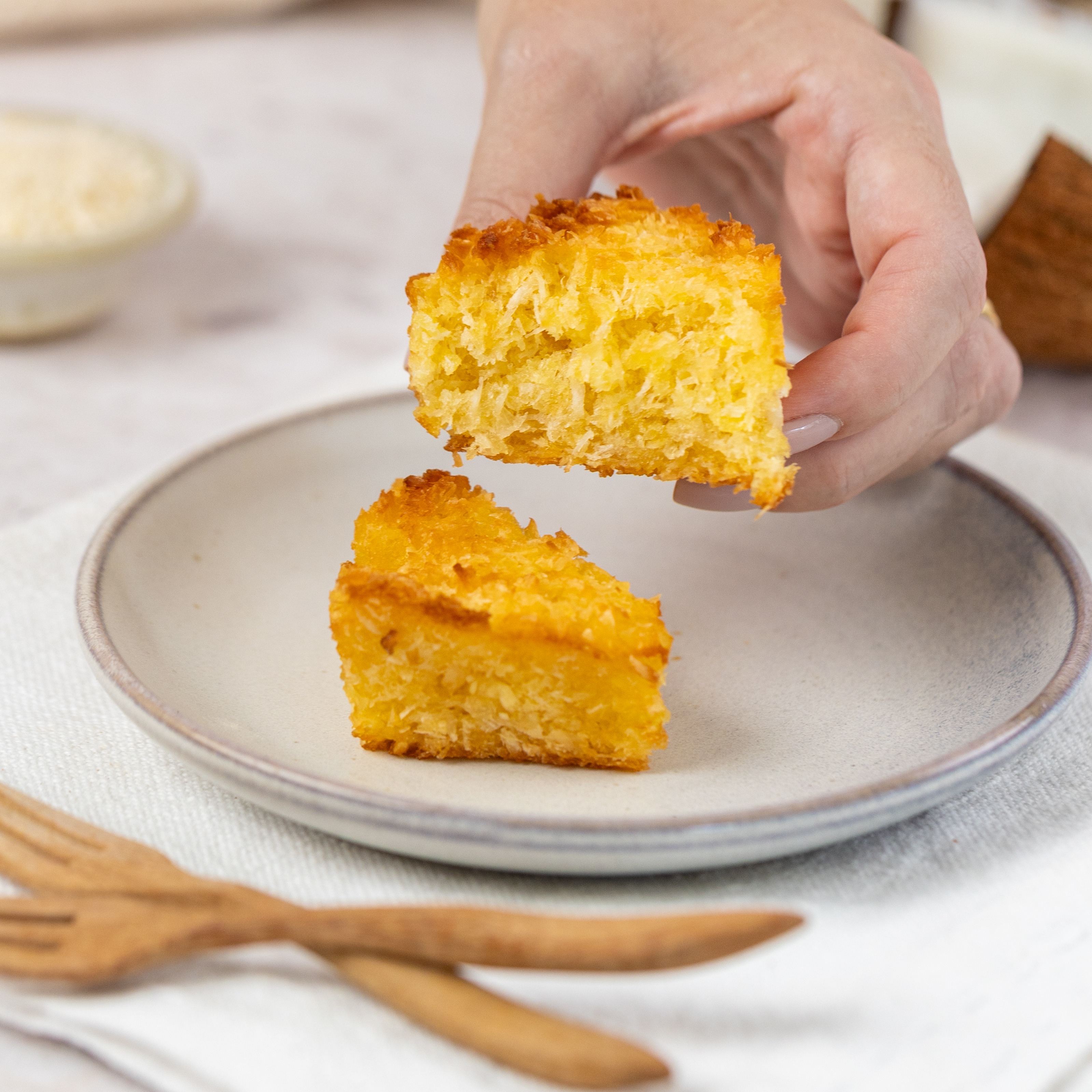 BOLO DE AIPIM COM COCO 