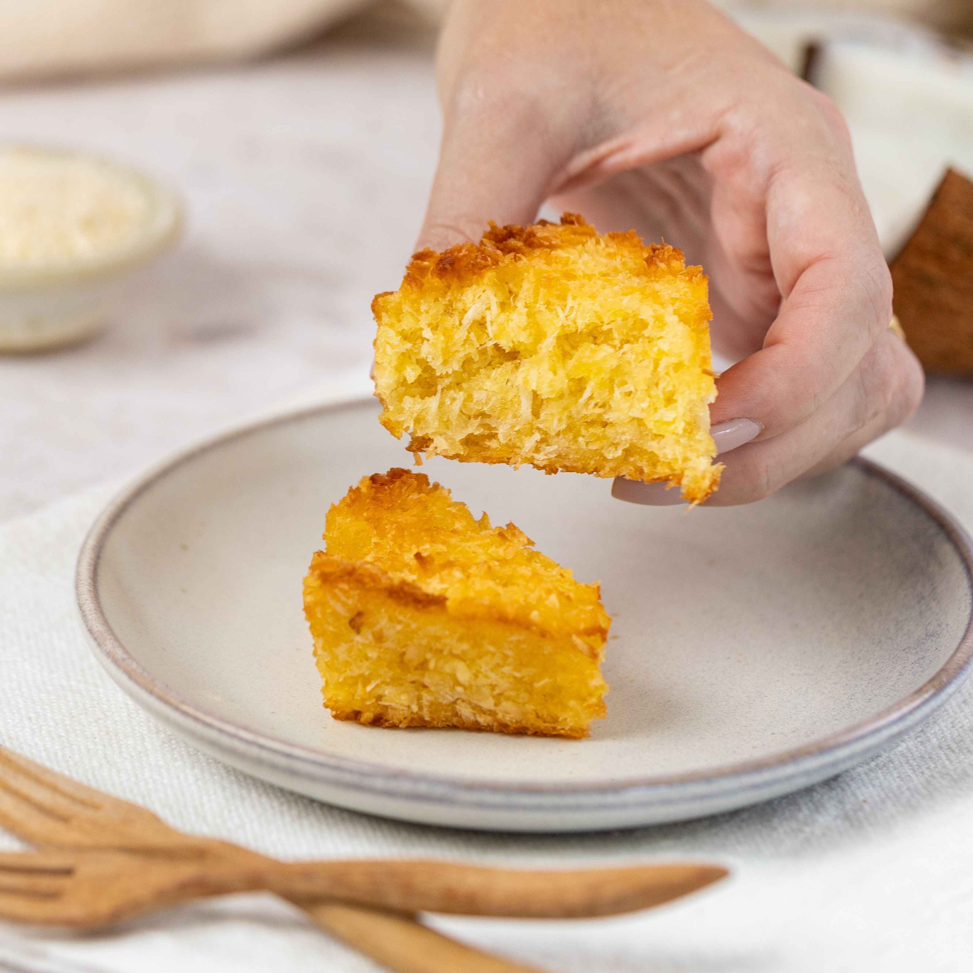 BOLO DE AIPIM COM COCO 
