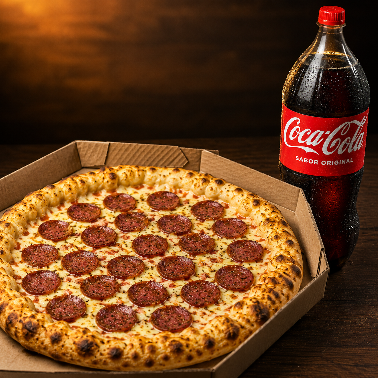 COMBO: Pizza Grande + Refrigerante GRÁTIS