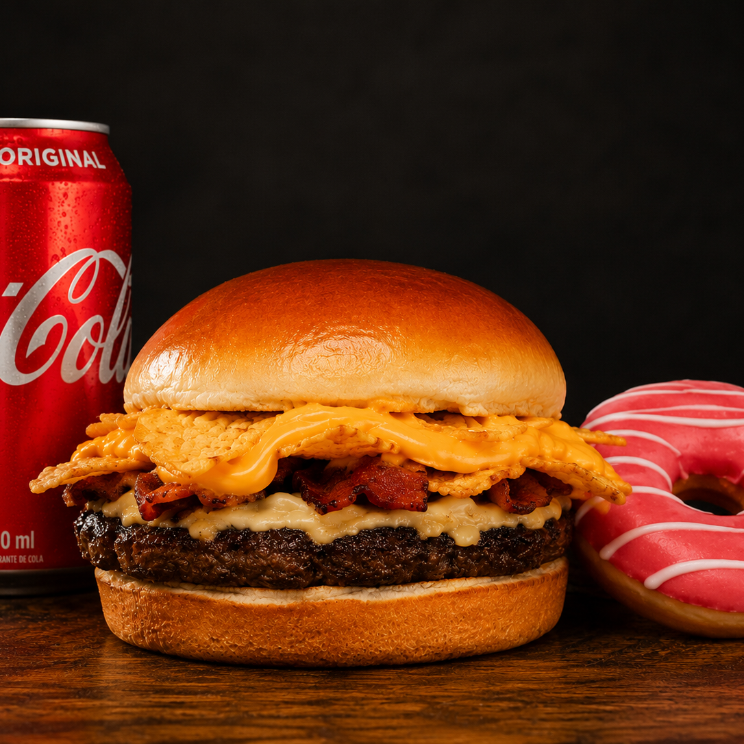COMBO CHEDDAR TEX + DONUTS + REFRI