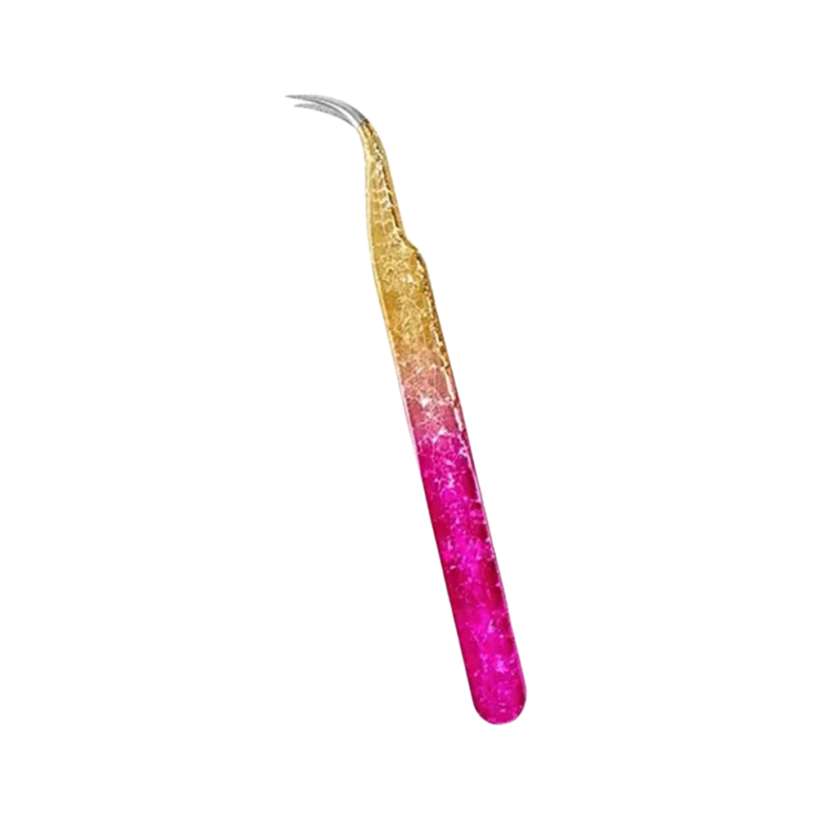 Pinça Bella Moça Dourada/Rosa Curva