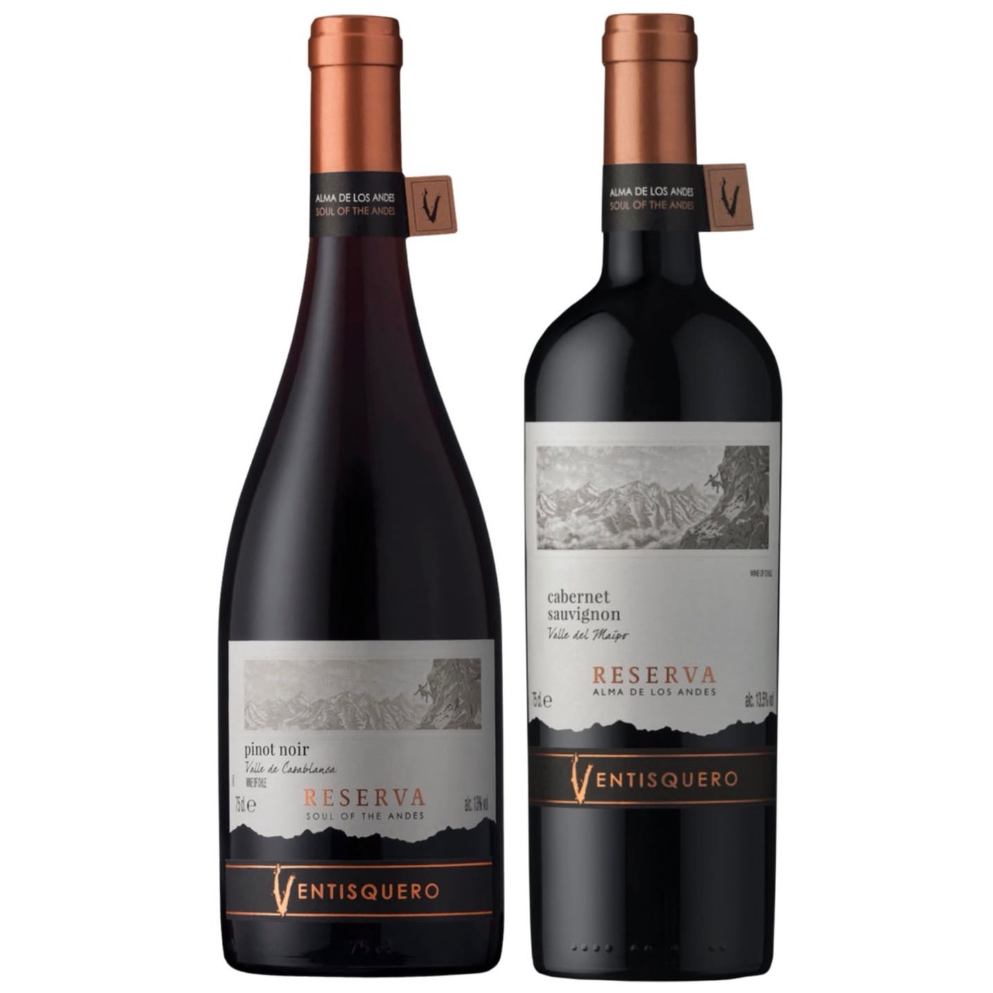 Dupla Chilena Ventisquero Reserva Pinot Noir + Cabernet Sauvignon