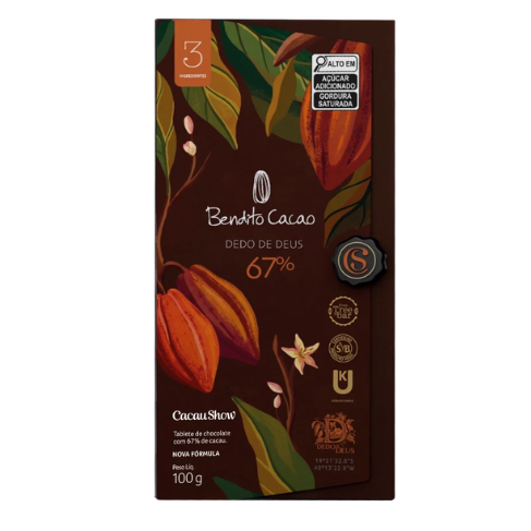Tablete Dedo de Deus 67% Cacau 100g