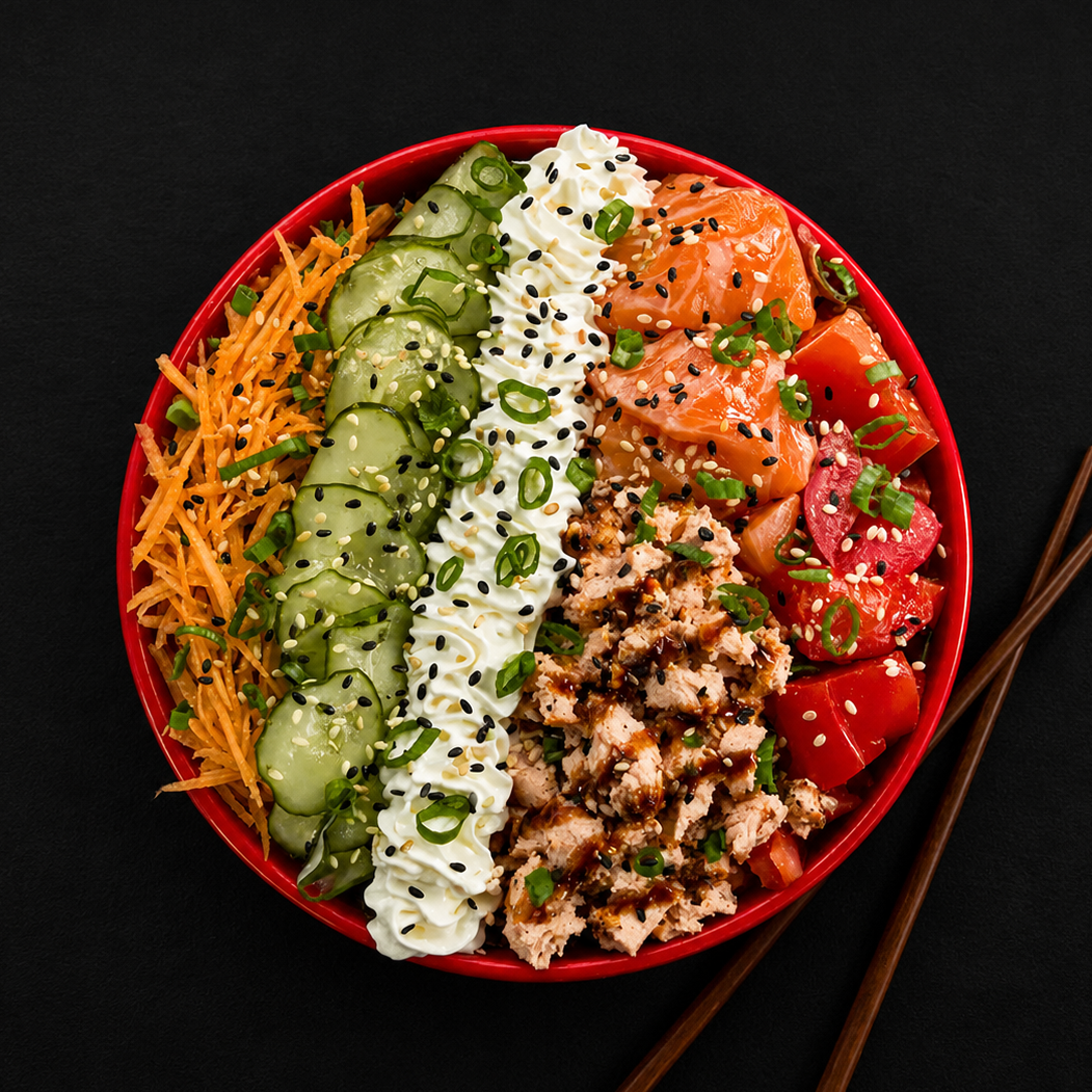Poke Capitão 03 - Salmão Misto (500g)