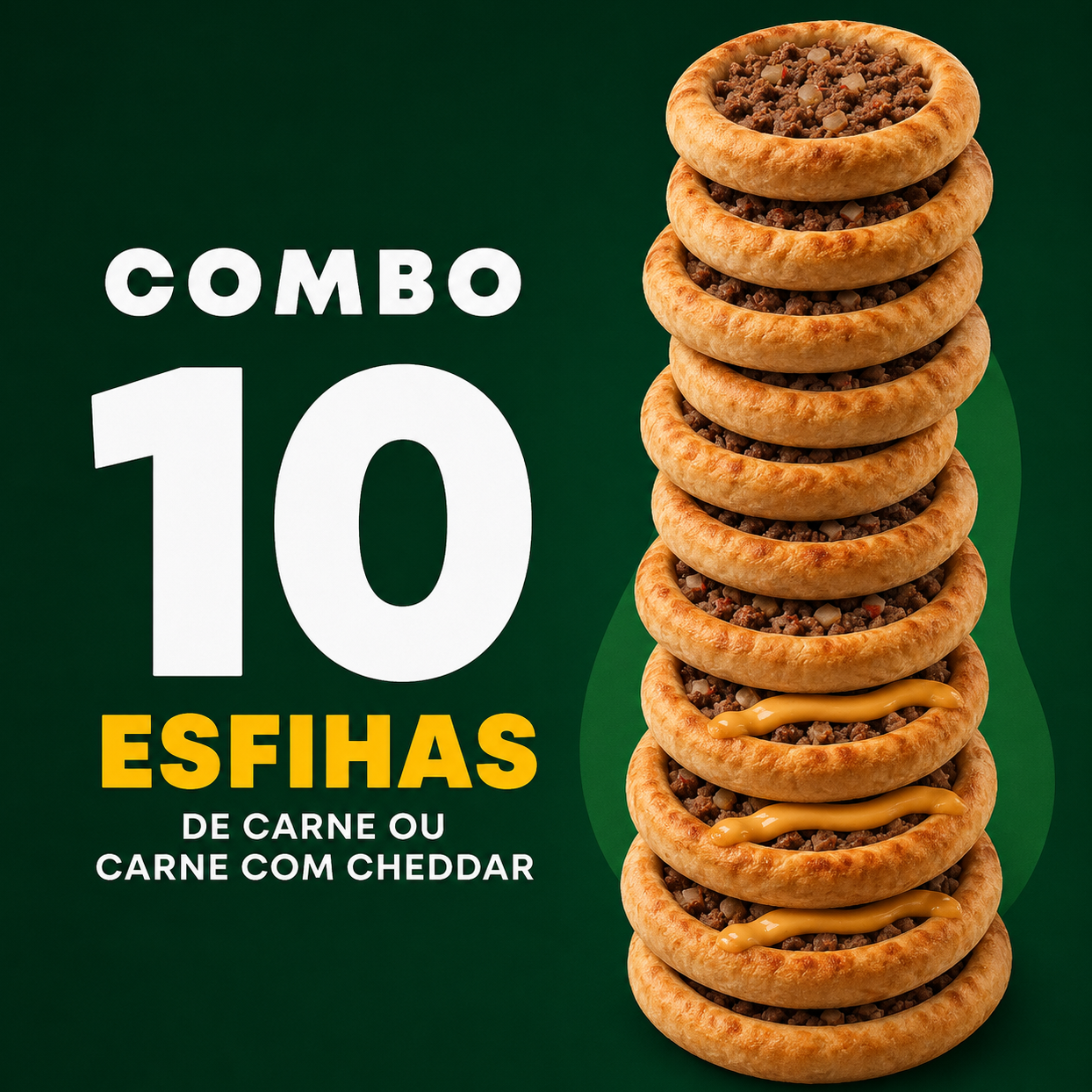 10 ESFIHAS DE CARNE