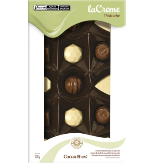 Caixa de Bombons lacreme Mini Show Pistache 108g