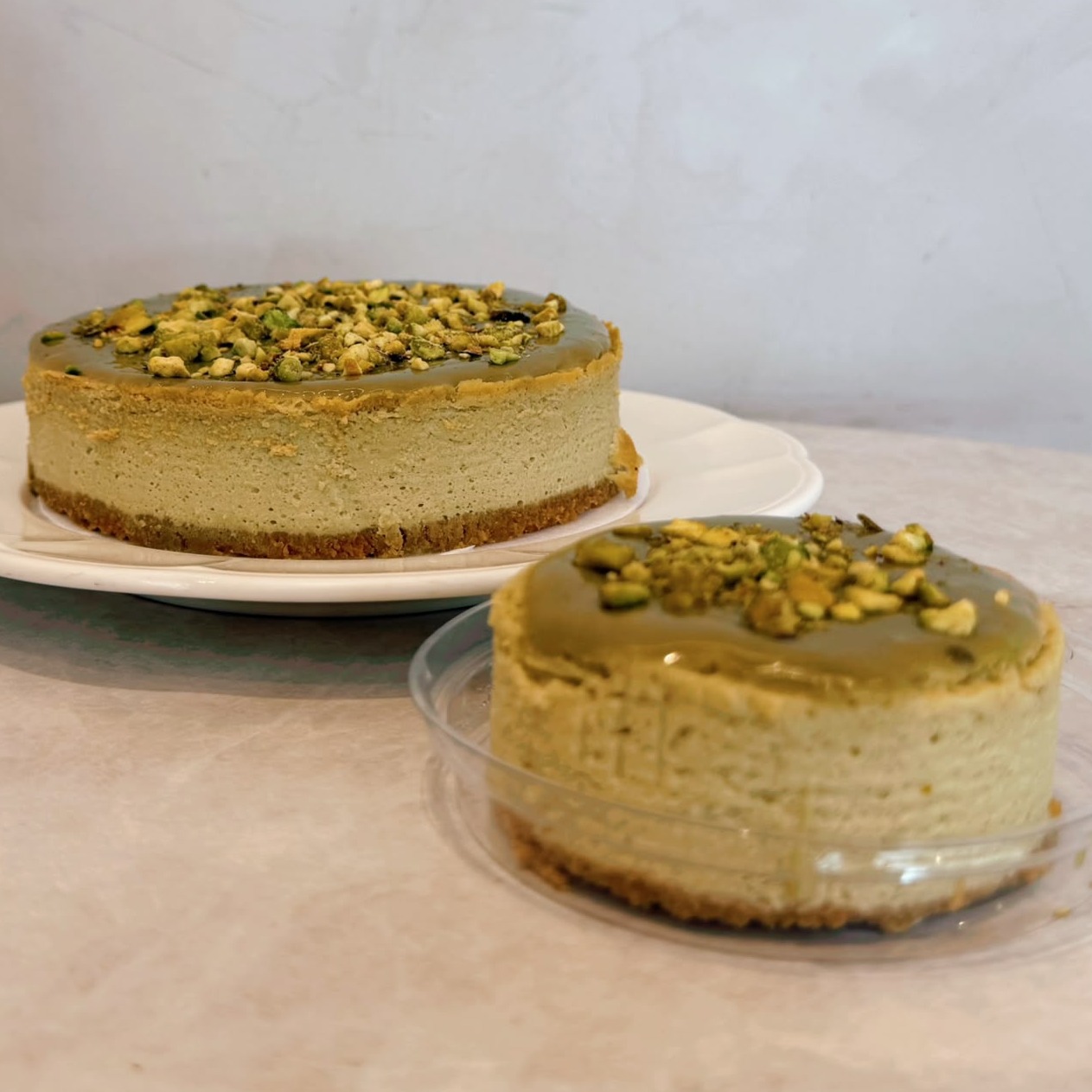 Cheesecake de pistache individual