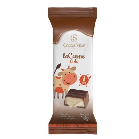 Tablete lacreme Kids de Chocolate ao Leite 18g