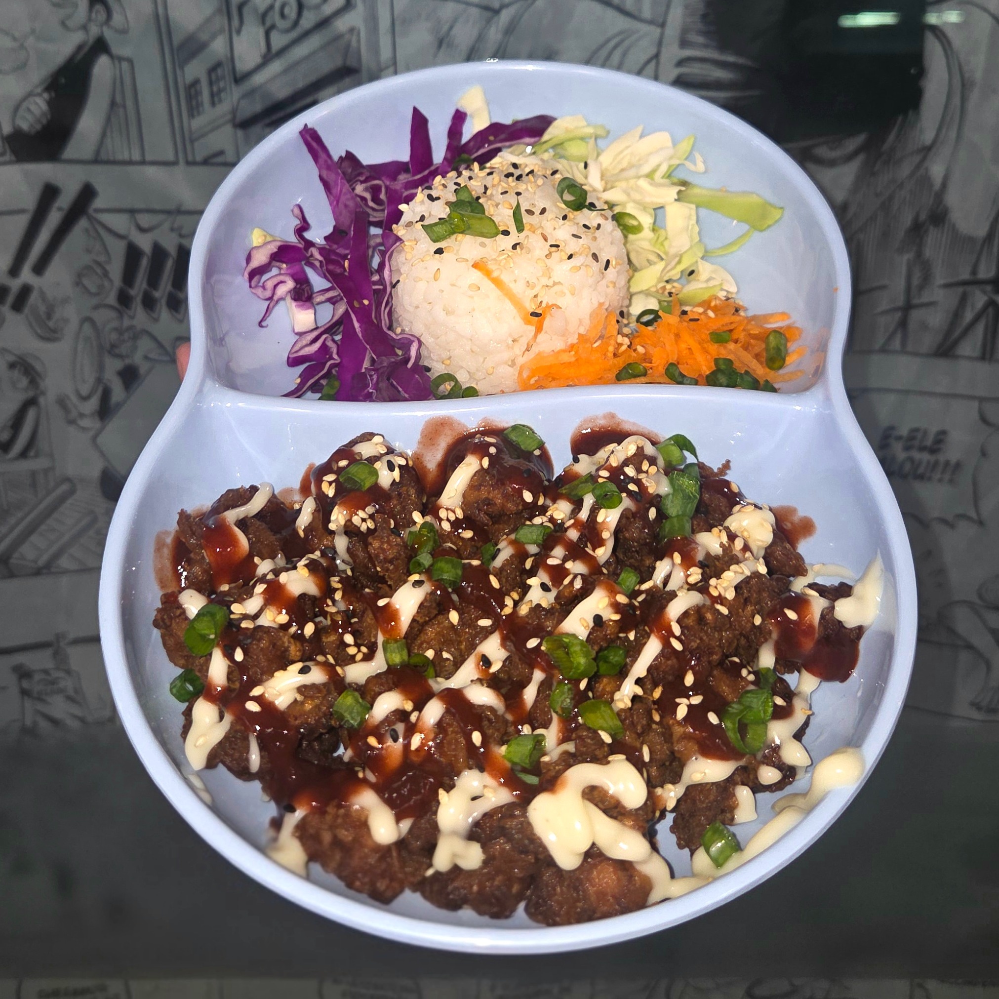 KARAAGE + GOHAN + SALADA