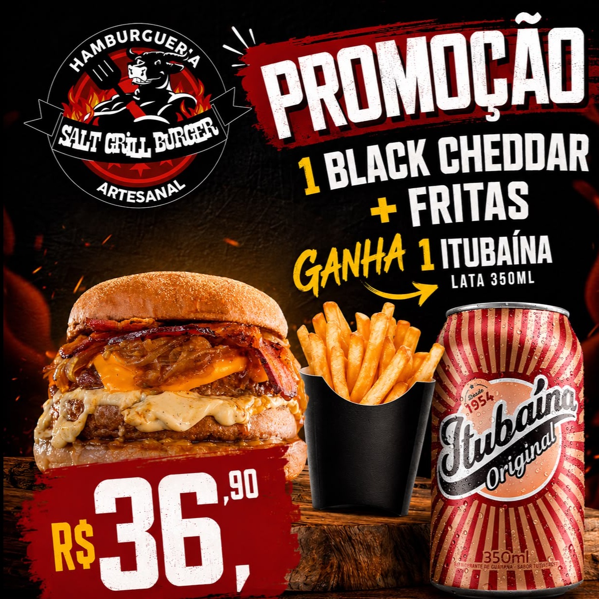 Black Cheddar + Fritas + Itubaina lt 350ml