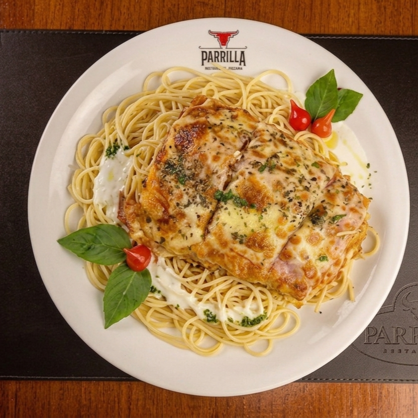 Frango e Espaguete (Prato Individual)