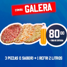 COMBO: 3 Pizzas Grandes + Refri 2L