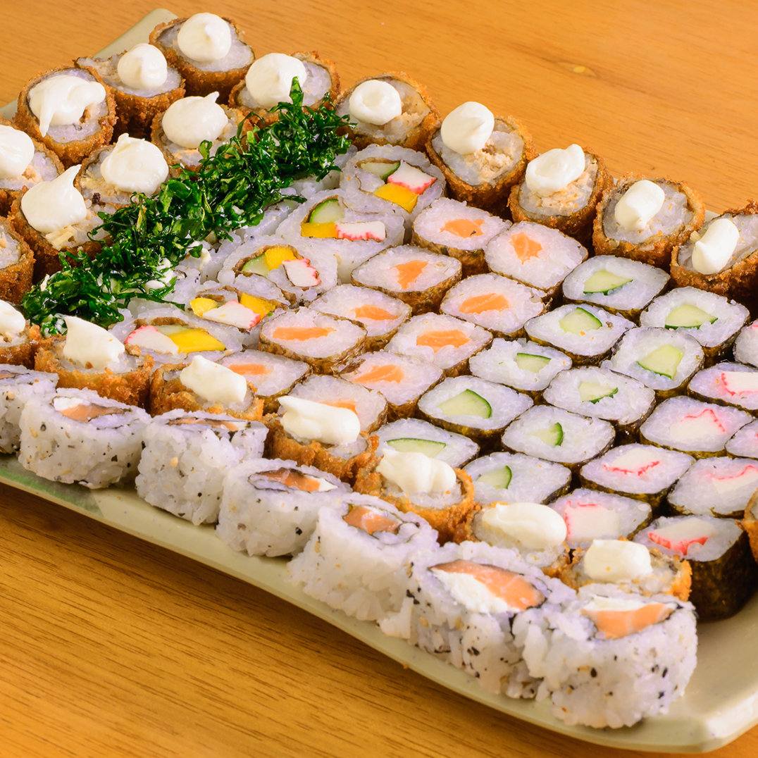  O MAIS VENDIDO    Comb. de Sushis Família - 80 un