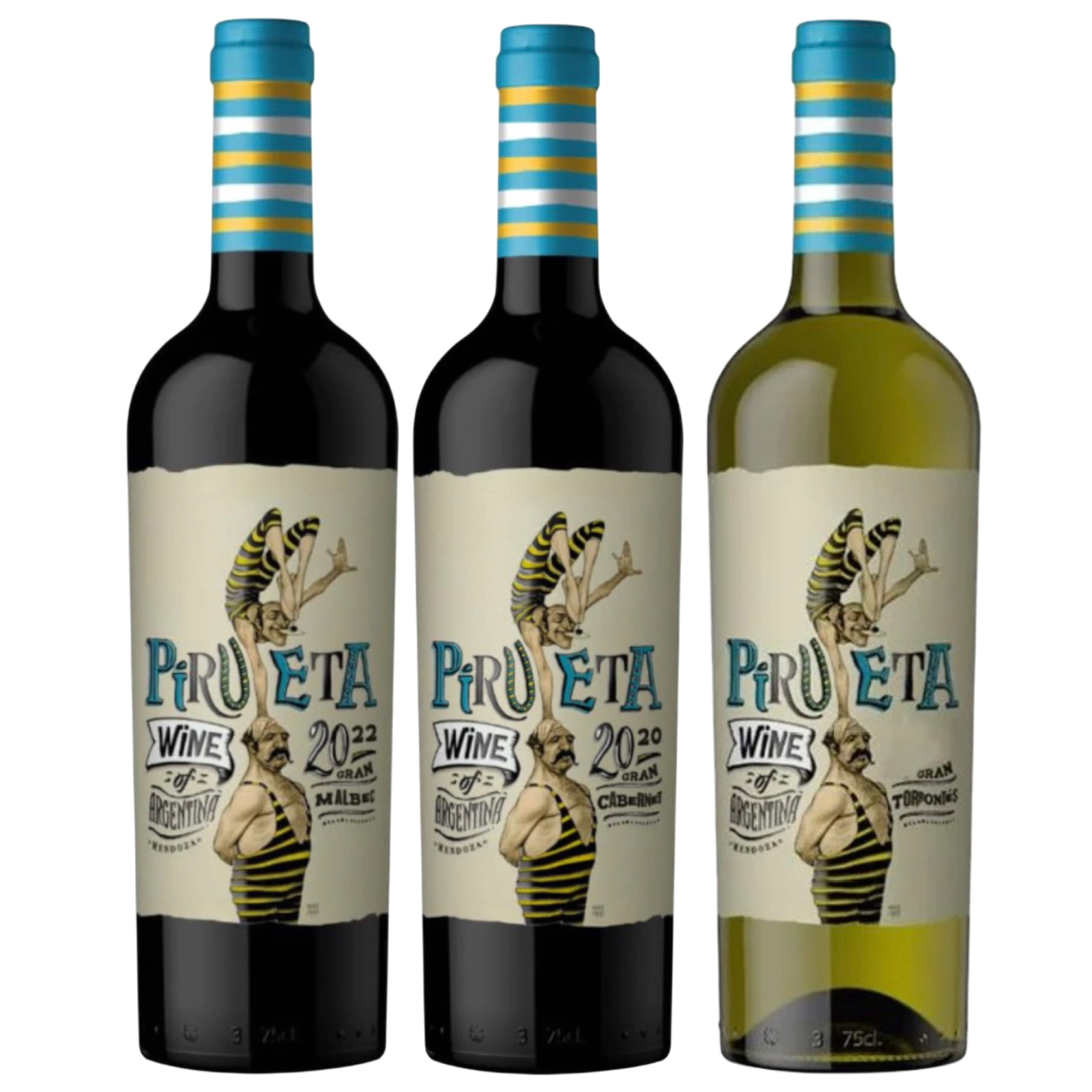 Trio Argentino Pirueta Malbec + Cabernet Sauvignon + Torrontés