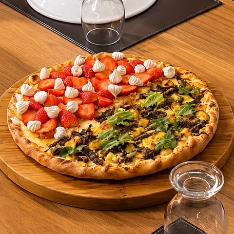 Pizza média - 6 fatias 30cm - 2 sabores