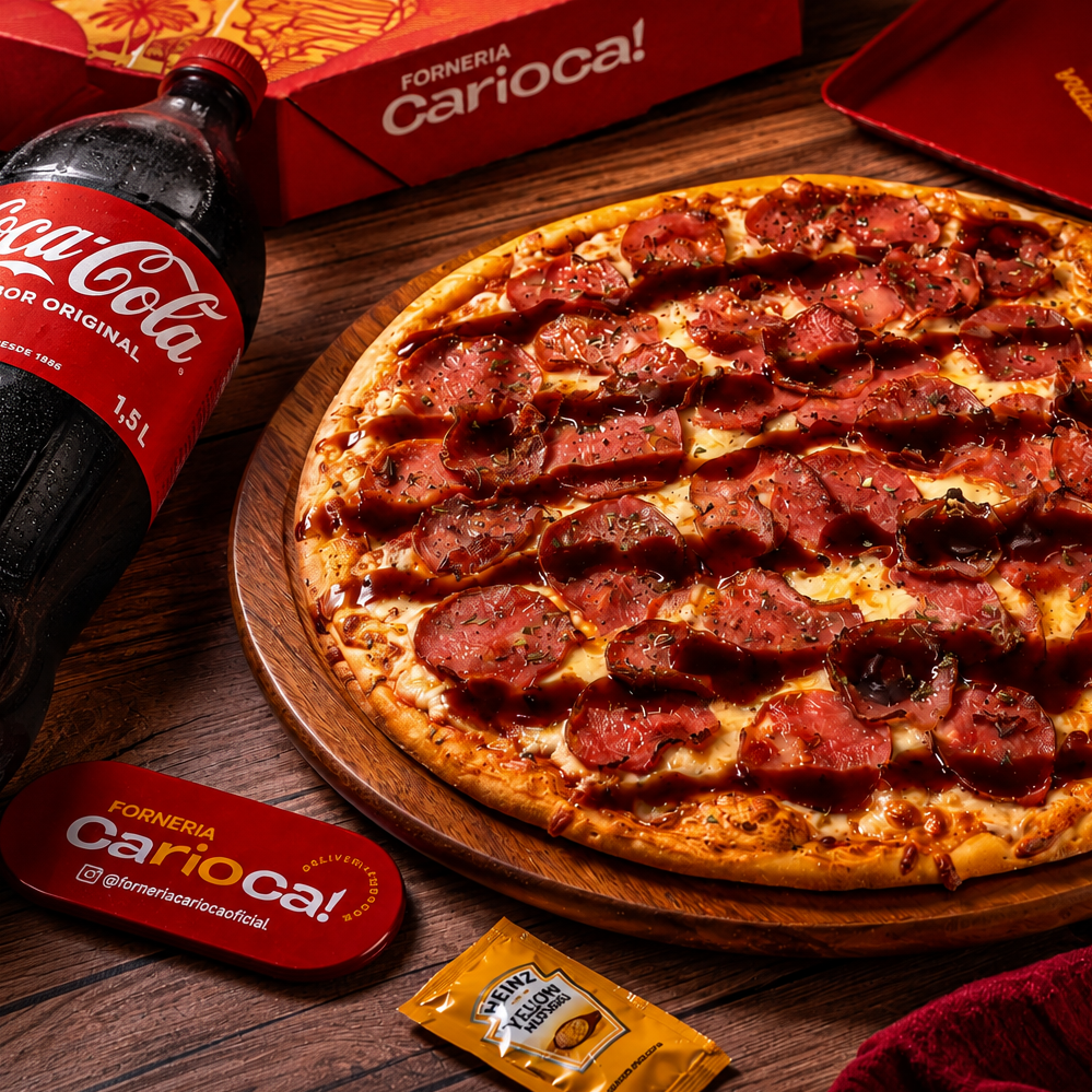 Pizza Giga Calabresa c/ Teriyaki + Refri 1,5l Grátis