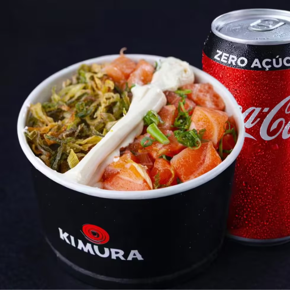 Poke Salmão Filadélfia + Bebida Grátis