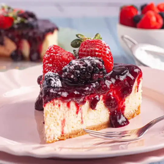 Cheescake de Morango - Fatia