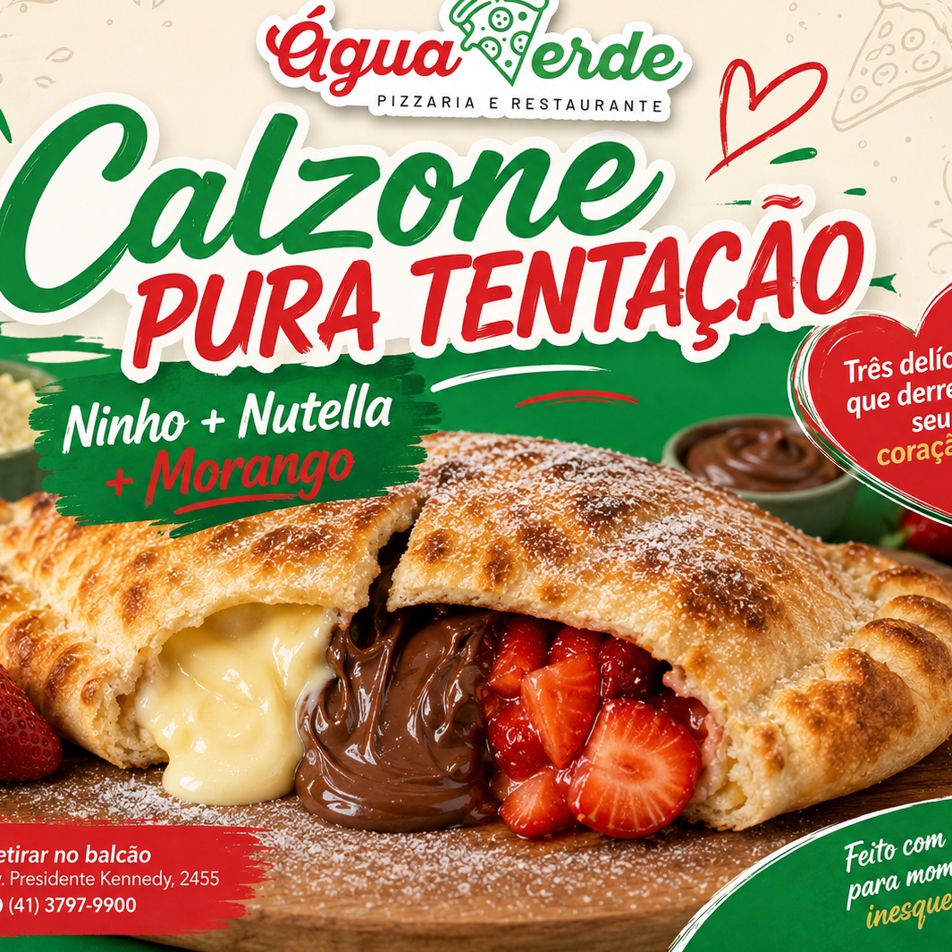 Cópia de Calzone doce Ninho + Nutella + Morango 
