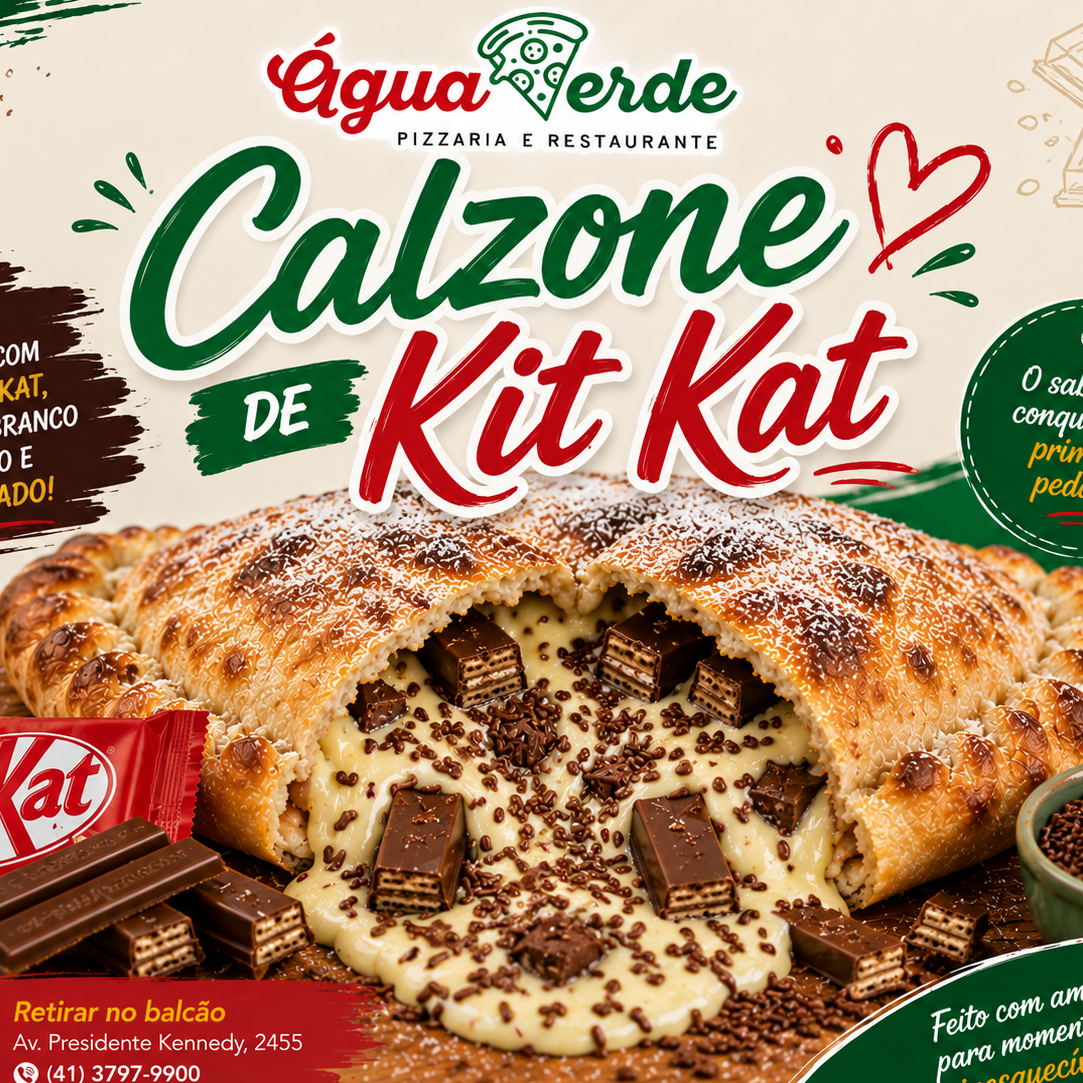 Sobremesa para dois Calzone doce de Kit Kat 