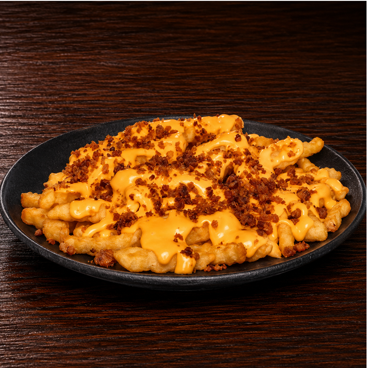 FRITAS COM CHEDDAR E BACON