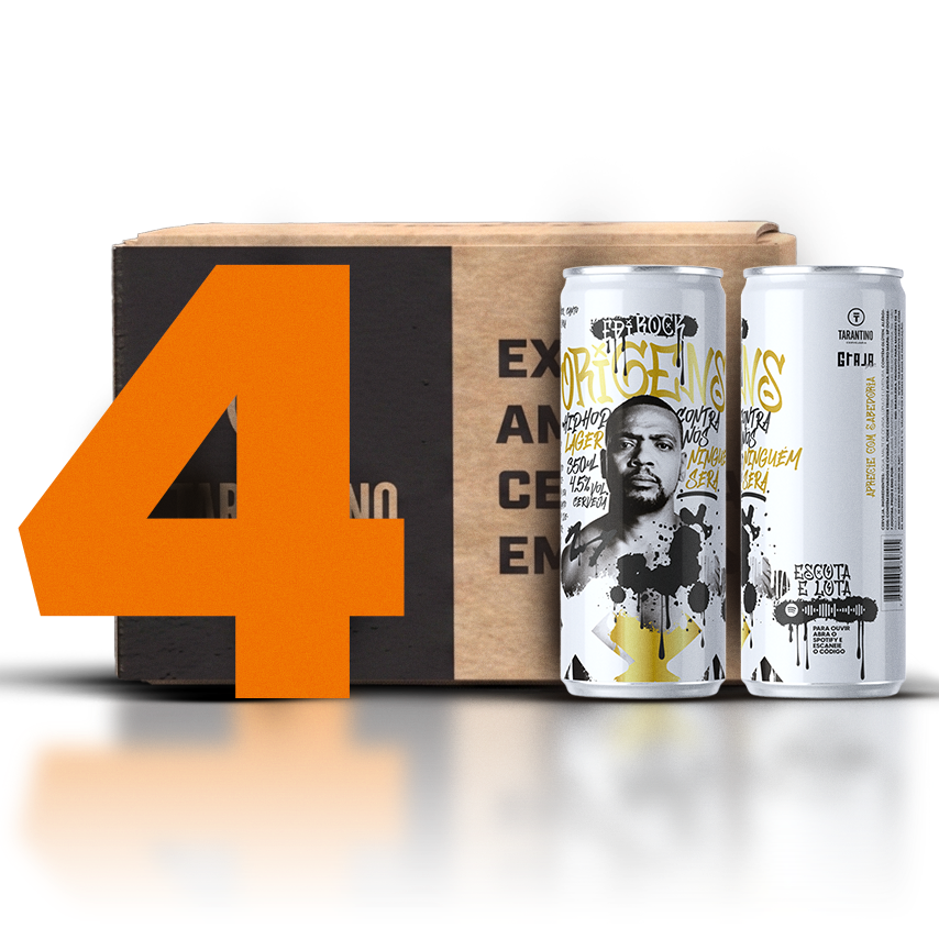 4 Pack | Hip Hop Lager | Origens | Lata 350ml + Autógrafo