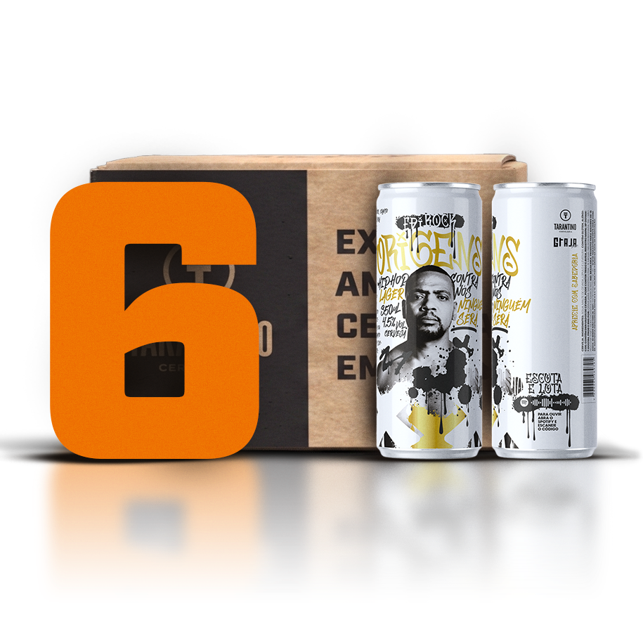 6 Pack | Hip Hop Lager | Origens | Lata 350ml + Autógrafo