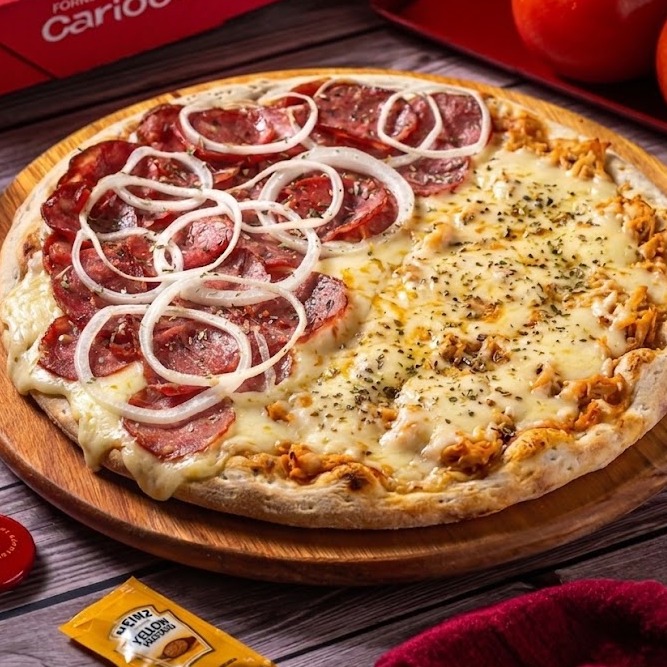 Pizza Giga 40cm (2 sabores) 1/2 Frango c/ Catupiry 1/2 Calabresa