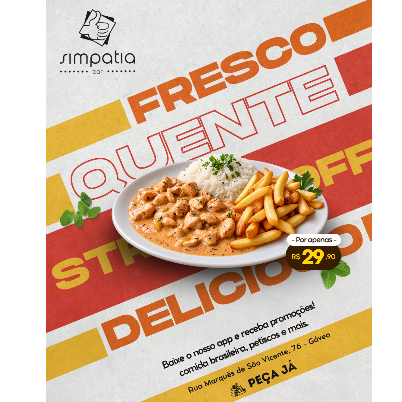 PROMOÇÃO: Strogonoff de Frango