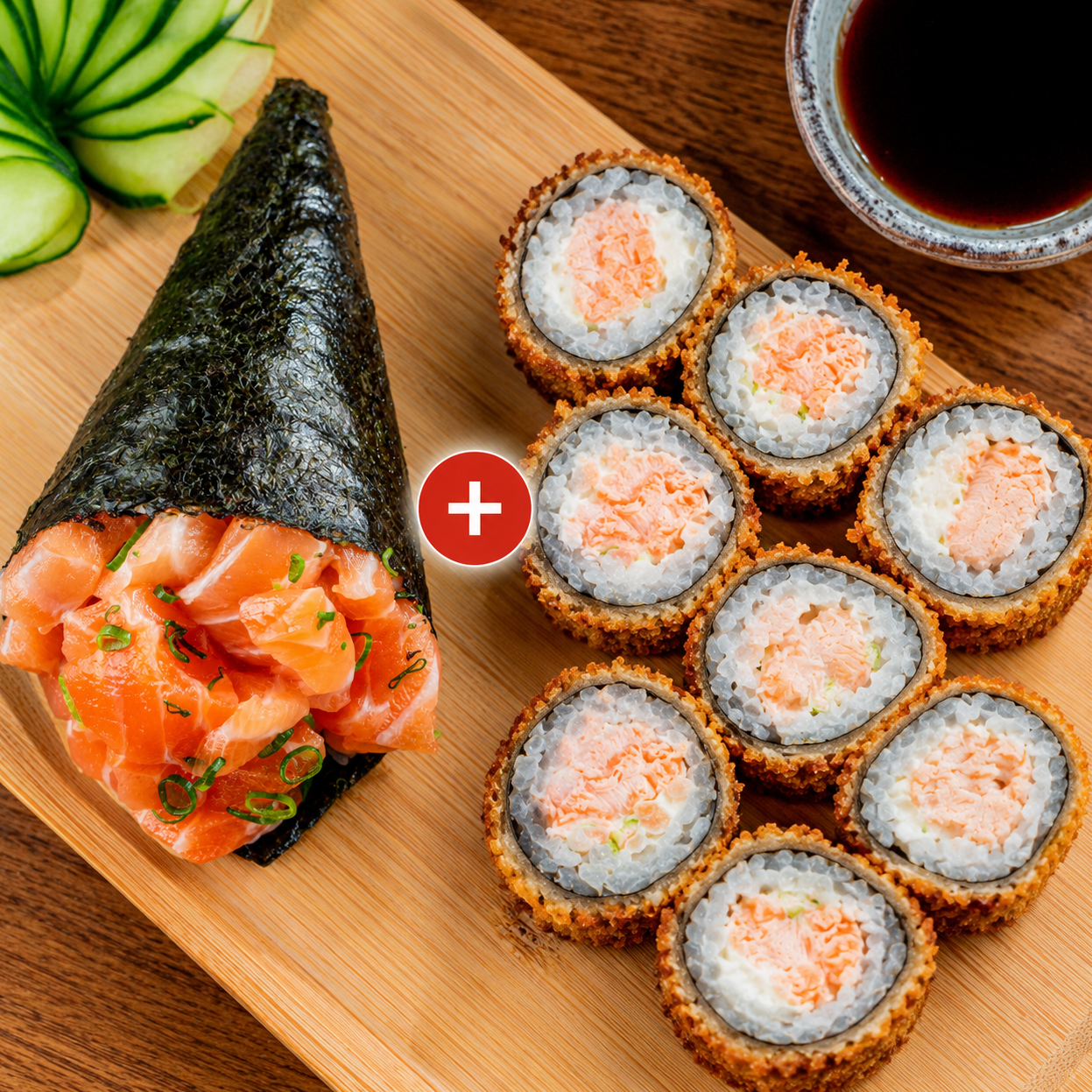 Temaki Salmao Completo + 08 Hots Philadelfia