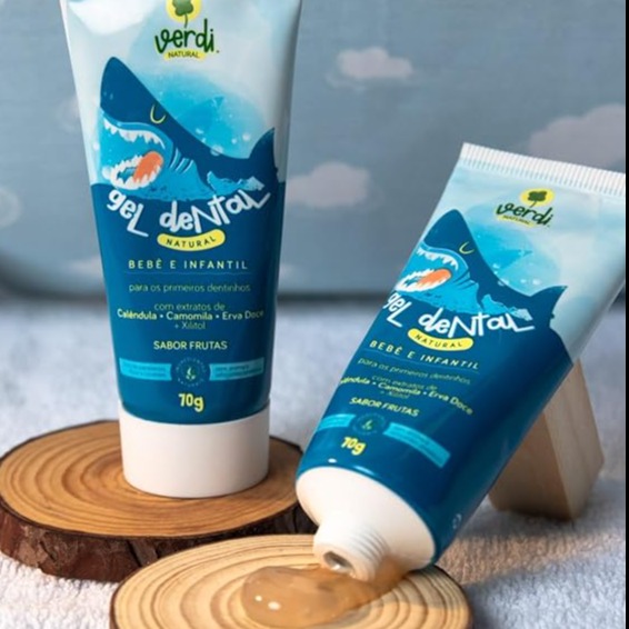 Gel Dental Infantil Natural para os primeiros dentes do bebê - 70 ml