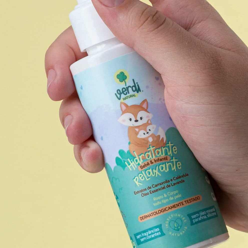 Hidratante para Bebê Relaxante e Natural com Calêndula, Camomila e Óleo Essencial de Lavanda - 110g