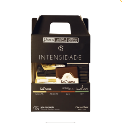 Caixa de Tabletes de Chocolate Intensidade 150g