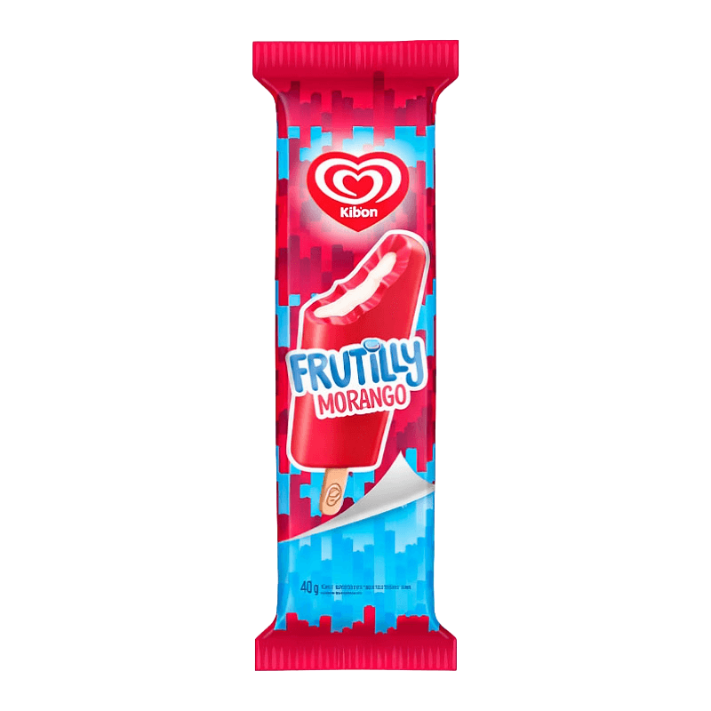PICOLE KIBON FRUTTILLY MORANGO 40G