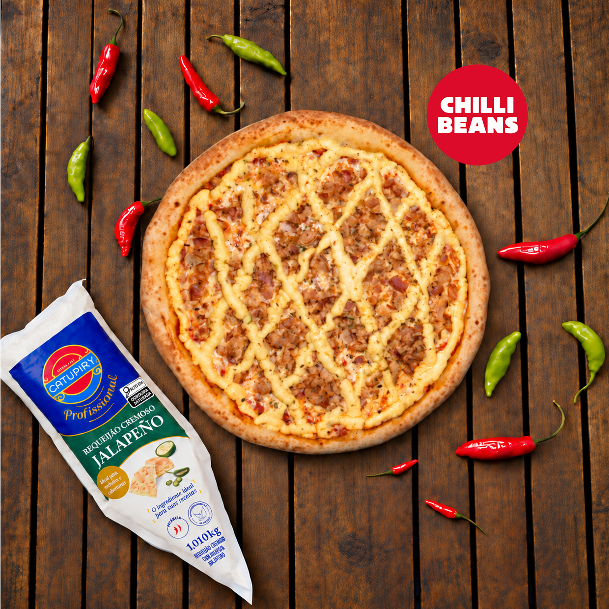 Pizza Chilli Bacon 35cm -🌶️🌶️