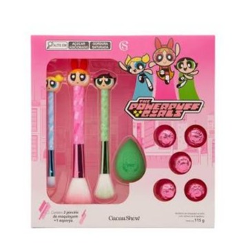 Kit de Pincéis Meninas Superpoderosas com Bombons 115g