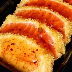 Sashimi Rost de Salmão c/ Geleia de Pimenta (10 peças)