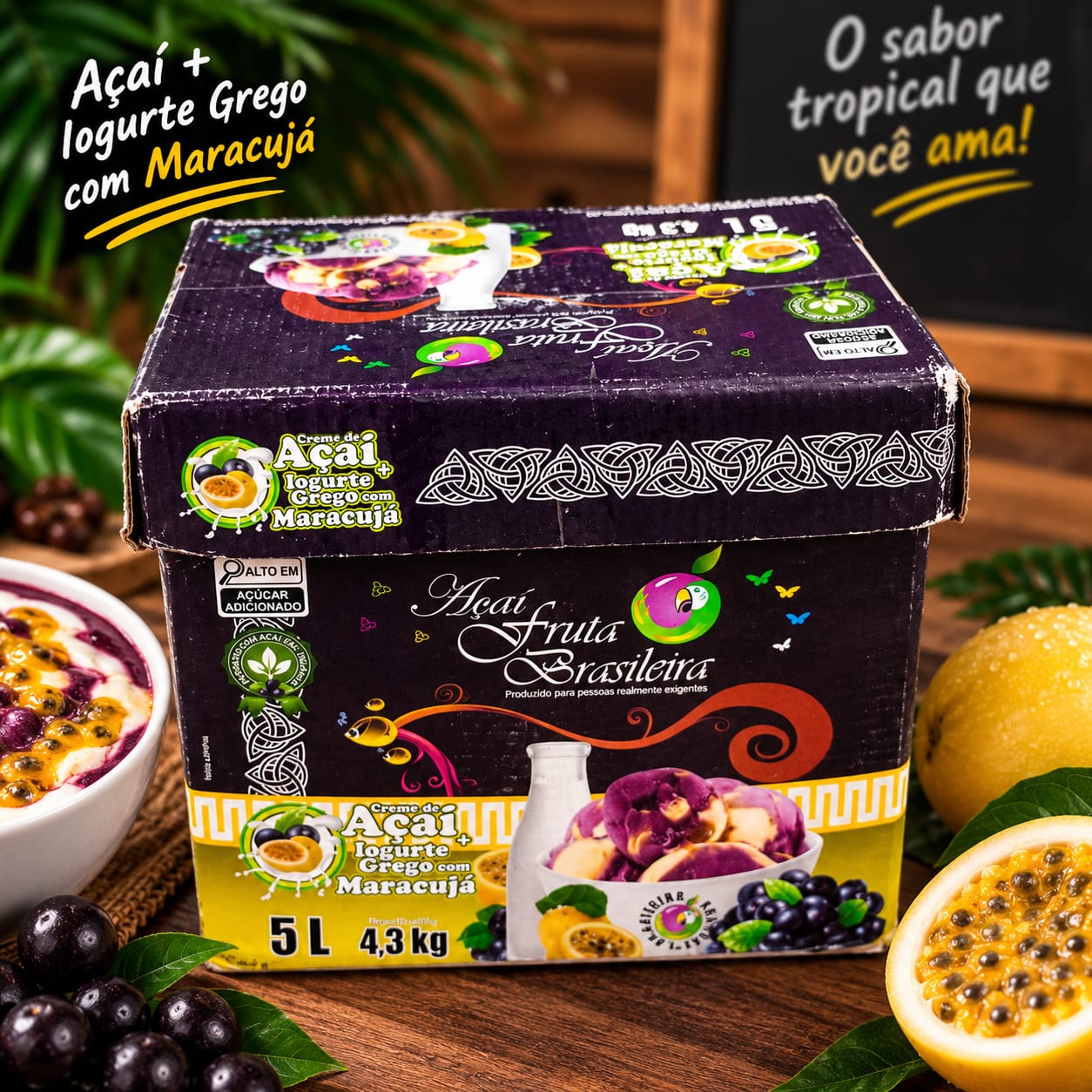 ACAI COM IOGURTE DE MARACUJA / FB / 05 LITROS / UND