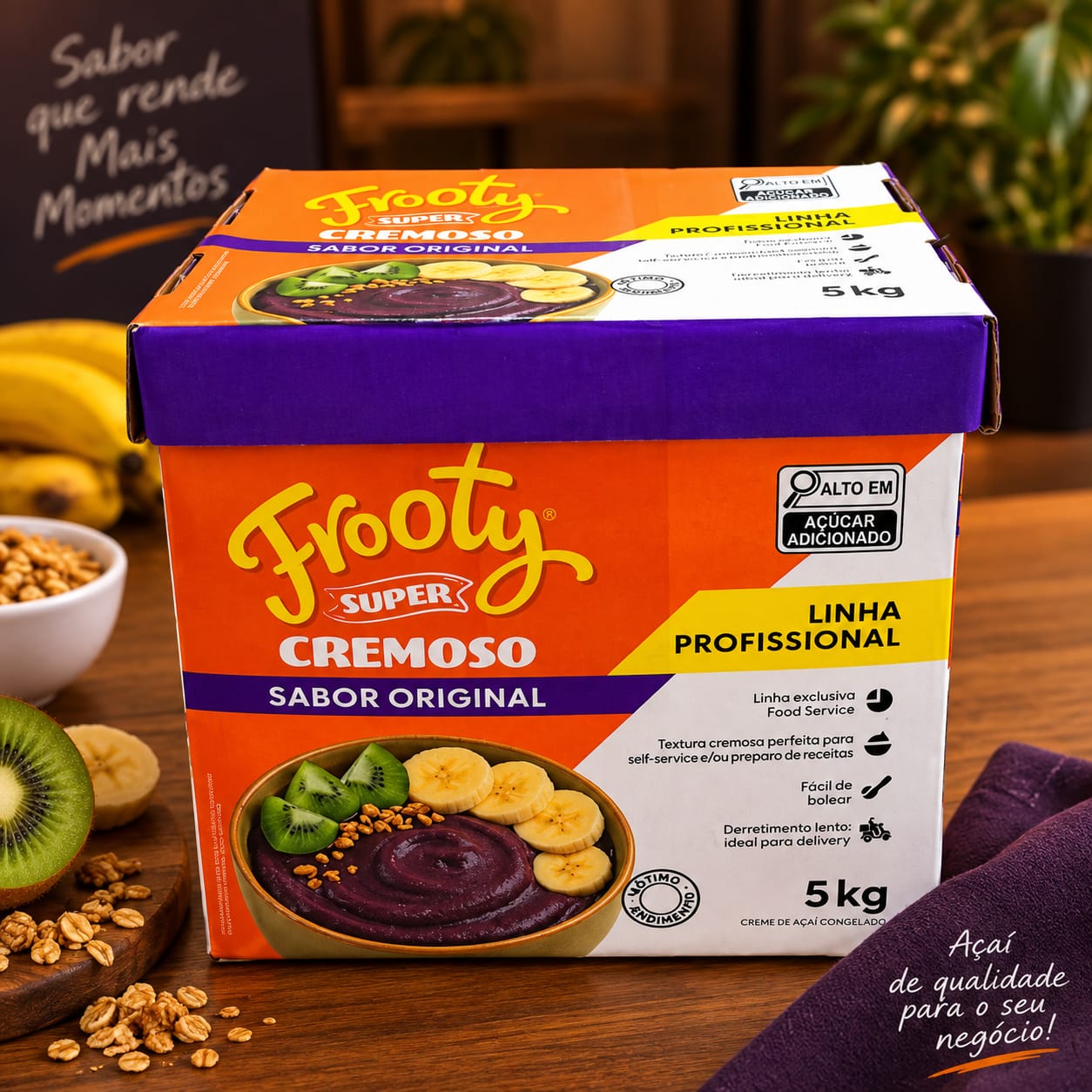 FROOTY ACAI ORIGINAL CREMOSO / TRADICIONAL / LA / CXA 05 LT / UND