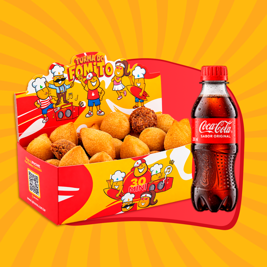 COMBO KIDS 01 - 30Mini Salgados + Refri 200ml