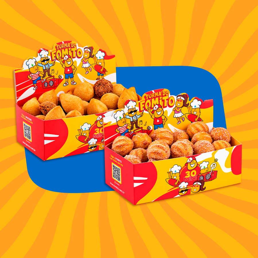 COMBO KIDS 02: 30Mini Salgados + 30Mini Churros