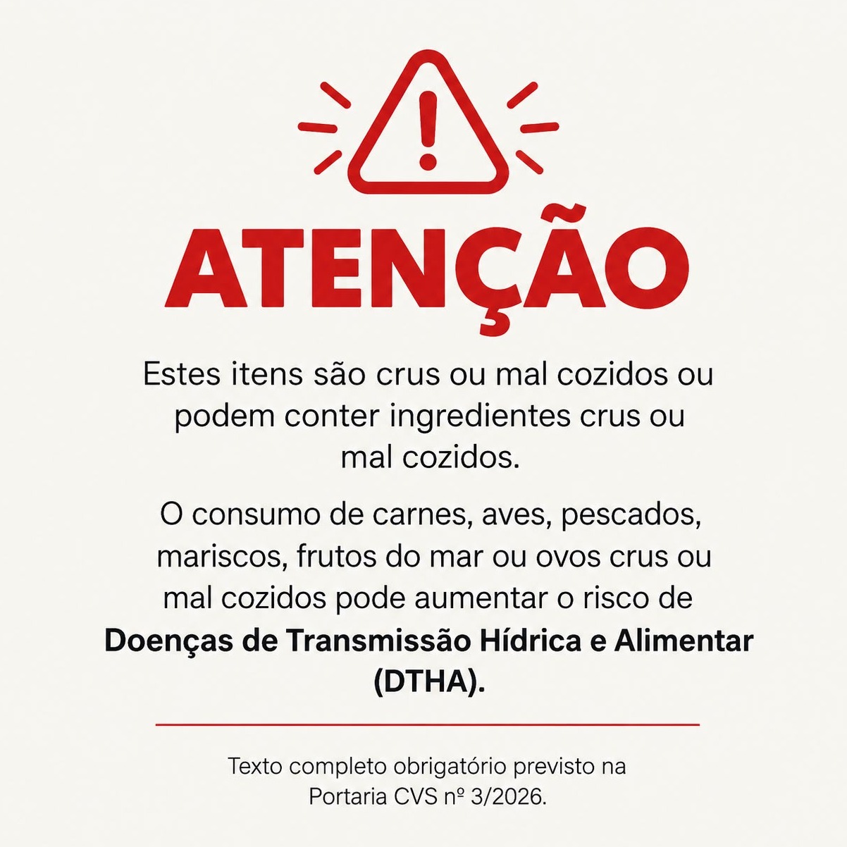 ATENÇÃO ⚠️ 