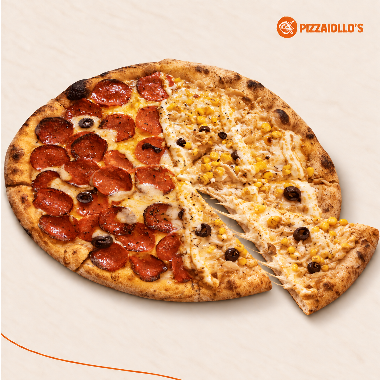 Pepperoni/Frango Catupiry           (Grande - 8 fatias)