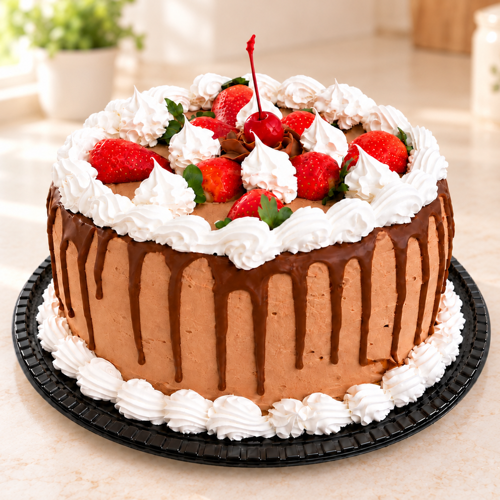 TORTA MORANGO COM CHOCOLATE