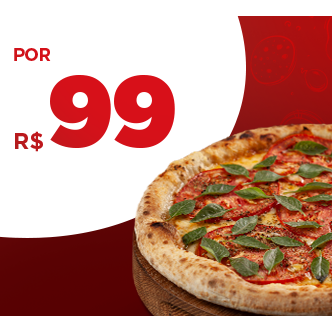 Pizza 40cm (8 fatias) por R$ 99 qualquer sabor